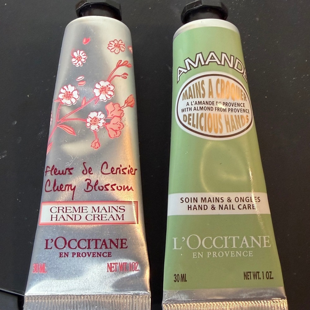L'Occitane Hand Cream Duo Cherry Blossom & Almond Delicious Hands 30ml 1oz Each